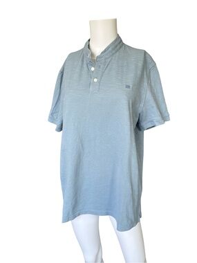Pedro del Hierro Blue Polo Shirt Short Sleeve Cotton Preppy Classic Mens Size XL